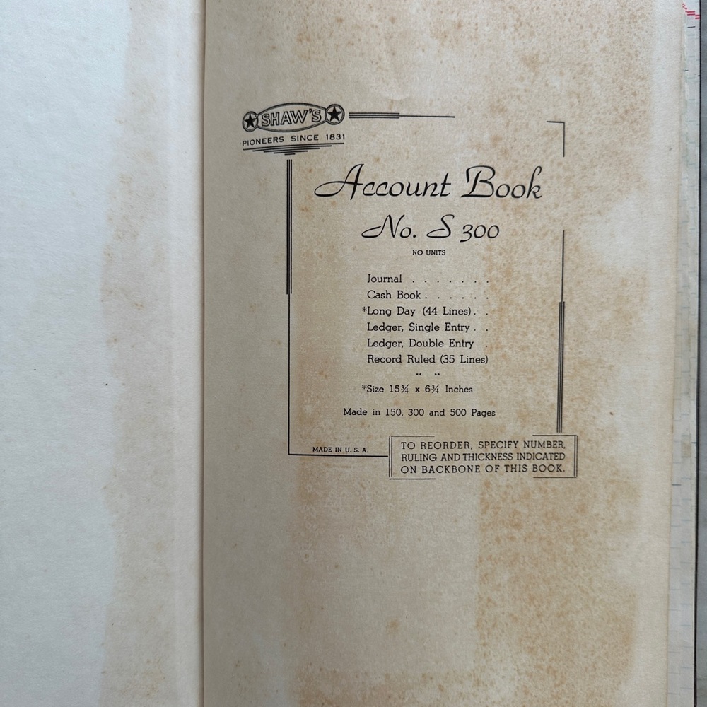 VINTAGE 1972 LEDGER WITH HANDWRITTEN ENTRIES - Picture 5 of 16